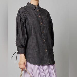 Lauren Ralph Lauren Black Denim Shirt Large